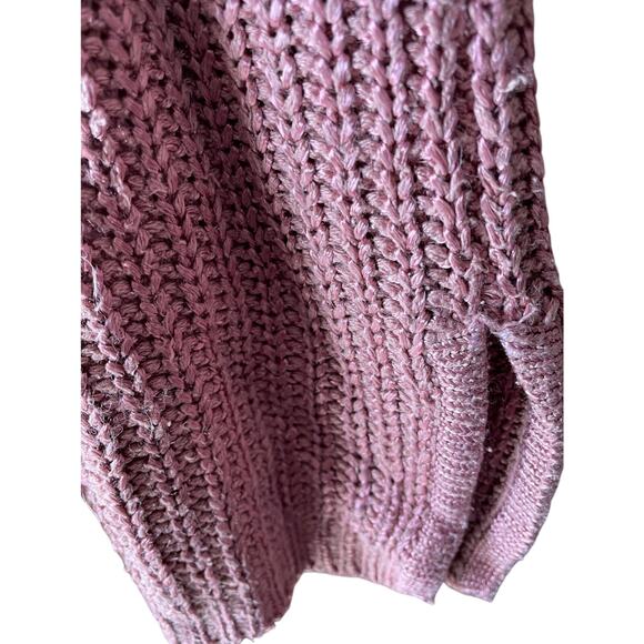 Laura Martin Collection 80s Rose Cable Knit Short Sleeve Sweater Tunic M - Picture 4 of 5